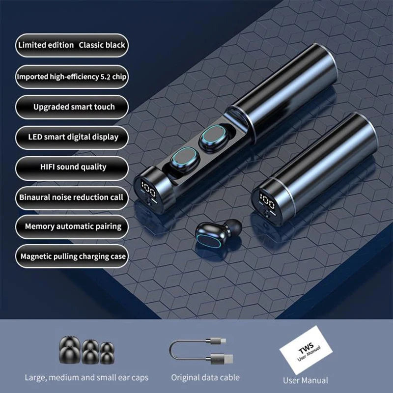Fones de ouvido TWS N21 à prova d'água com microfone com redução de ruído