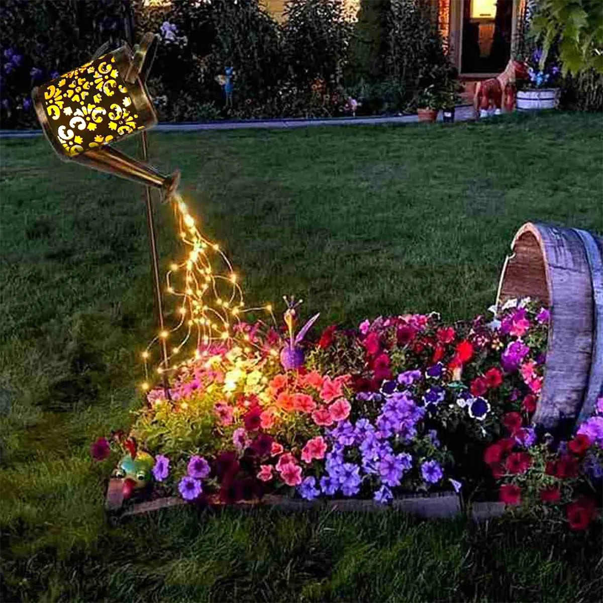Regador solar luminoso para decoração de jardim