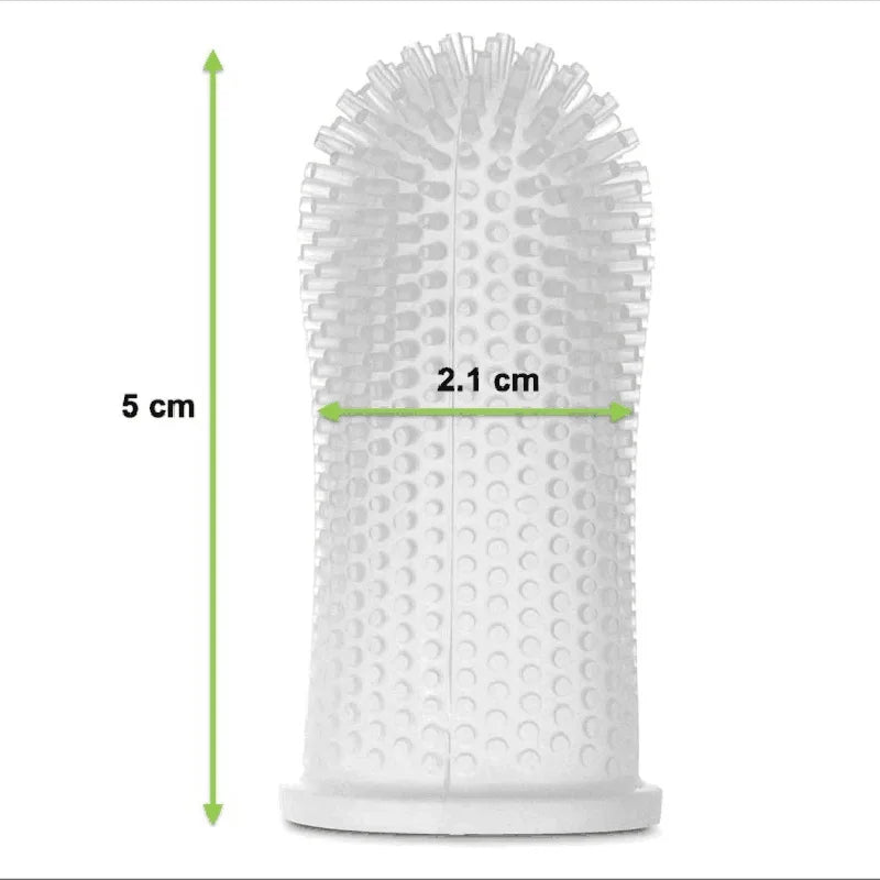 Escova de dentes de dedo para animais de estimação – Limpador de silicone macio para cães e gatos